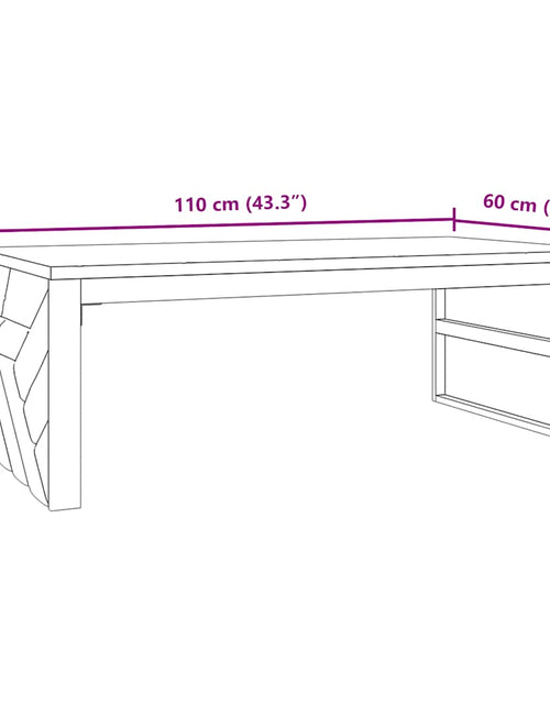 Încărcați imaginea în vizualizatorul Galerie, Masuta de cafea 110x60x38 cm din lemn masiv de tec
