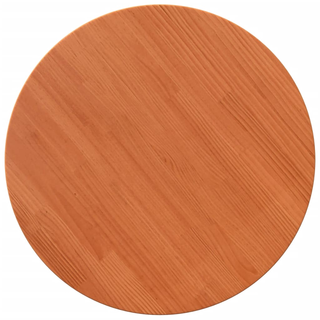 Blat de masă rotund, maro ceruit, Ø60x2,5 cm, lemn masiv de pin