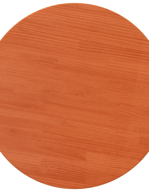 Încărcați imaginea în vizualizatorul Galerie, Blat de masă rotund, maro ceruit, Ø90x2,5 cm, lemn masiv de pin
