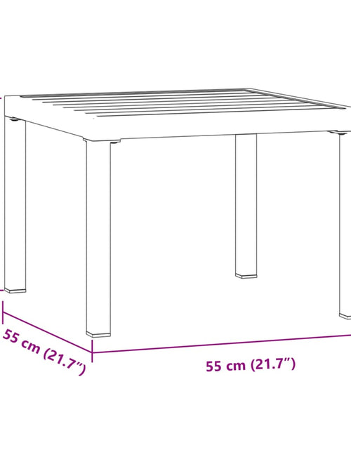 Încărcați imaginea în vizualizatorul Galerie, Masă cafea grădină negru 55x55x39,5cm oțel vopsit electrostatic
