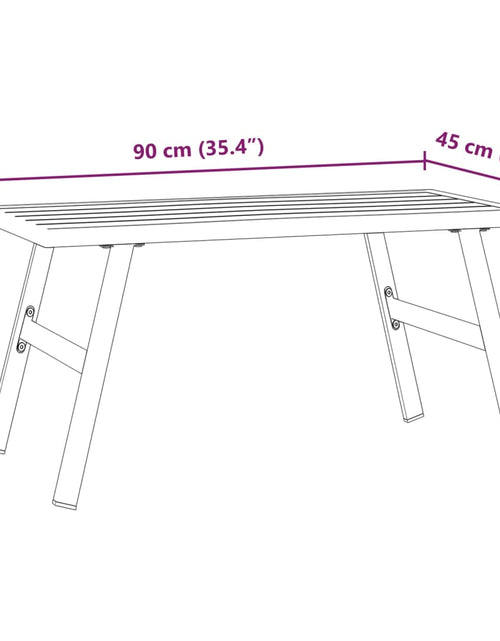 Încărcați imaginea în vizualizatorul Galerie, Măsuță cafea grădină negru 90x45x35cm oțel vopsit electrostatic
