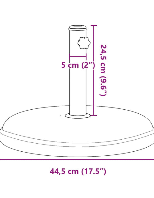 Încărcați imaginea în vizualizatorul Galerie, Suport umbrelă pentru stâlpi Ø32/35/38 mm, 15 kg, rotund
