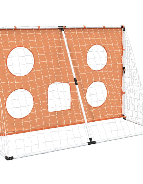 Încărcați imaginea în vizualizatorul Galerie, Poartă de fotbal de copii cu covoraș țintă/minge 182x62x118 cm
