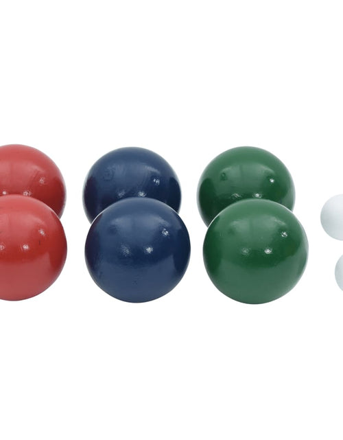 Încărcați imaginea în vizualizatorul Galerie, Set mingi de bocce 8 piese geantă de transport lemn masiv pin
