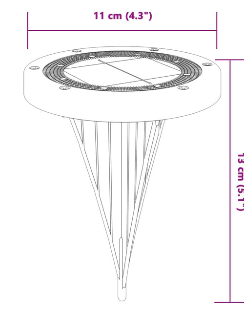 Загрузите изображение в средство просмотра галереи, Lămpi solare cu țăruși de sol pentru exterior, 4 buc. alb cald
