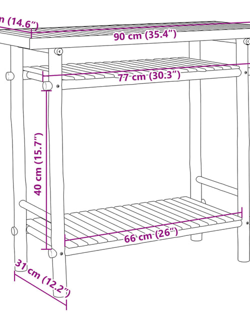 Încărcați imaginea în vizualizatorul Galerie, Măsuță consolă, 90x37x75 cm, bambus
