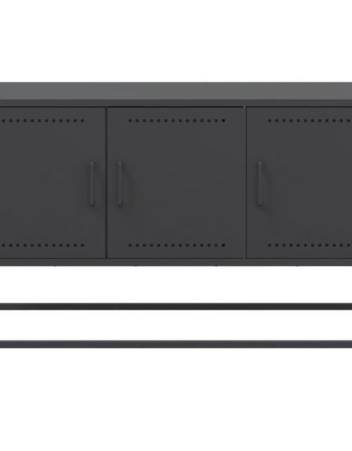 Загрузите изображение в средство просмотра галереи, Dulap TV, negru, 68,5x39x60,5 cm, oțel
