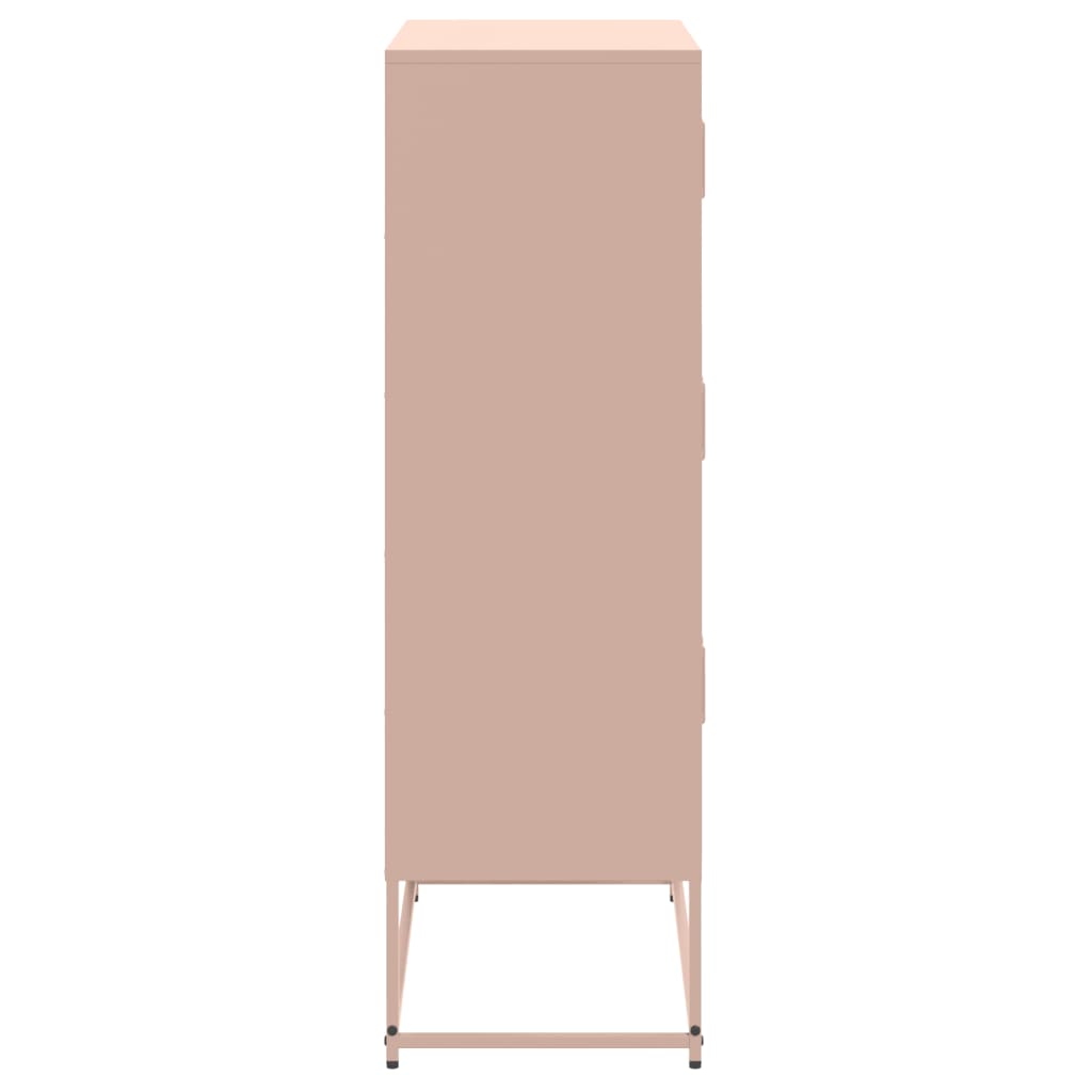 Dulap, roz, 68,5x38,5x123,5 cm, oțel