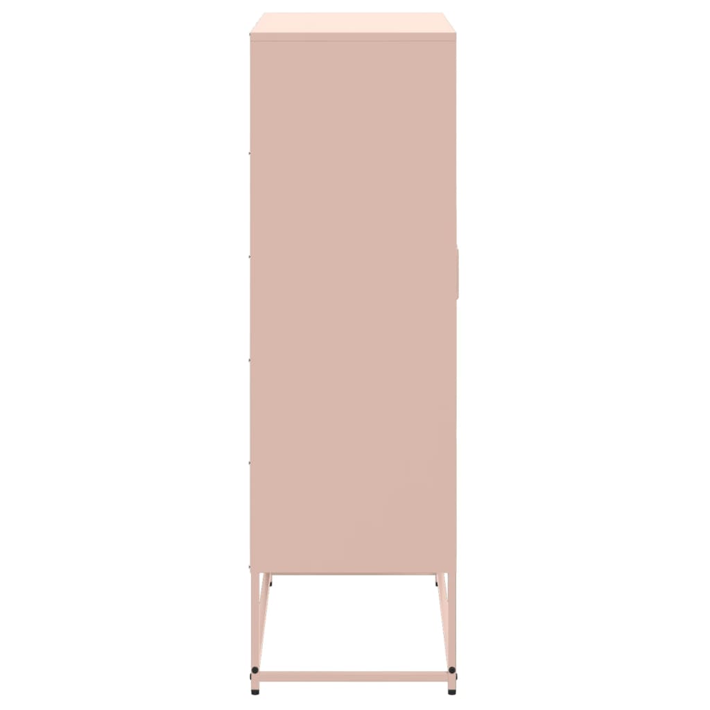 Dulap înalt, roz, 68,5x38,5x123,5 cm, oțel