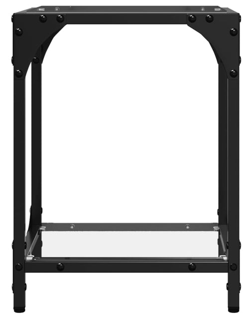 Загрузите изображение в средство просмотра галереи, Mese cafea blat din sticlă transparentă 2 buc. 30x30x40 cm oțel
