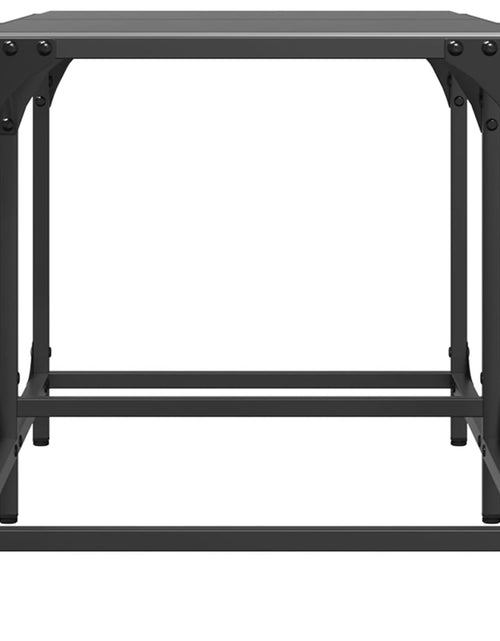 Загрузите изображение в средство просмотра галереи, Măsuță de cafea, blat din sticlă negră, 78,5x40x40 cm, oțel
