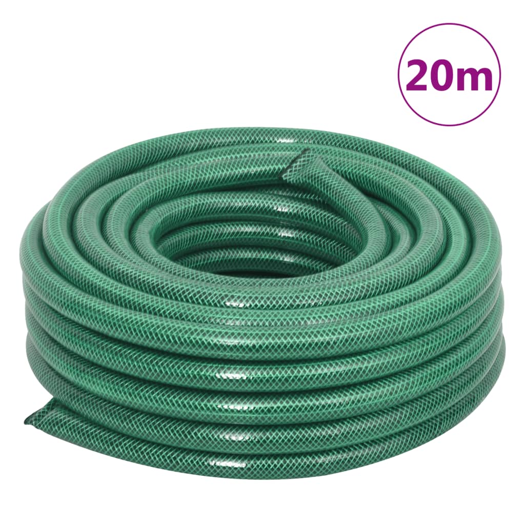 Cărucior tambur furtun verde set racorduri furtun 0,75" 20m PVC