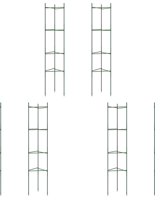 Încărcați imaginea în vizualizatorul Galerie, Suport pentru roșii, 6 buc., 154 cm, oțel și PP
