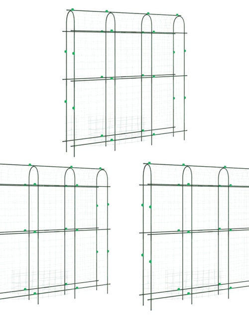 Загрузите изображение в средство просмотра галереи, Spaliere de grădină plante cățărătoare 3 buc. oțel, cu cadru U
