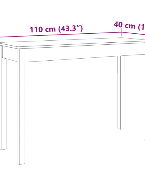 Încărcați imaginea în vizualizatorul Galerie, Masă consolă, maro miere, 110x40x75 cm, lemn masiv de pin
