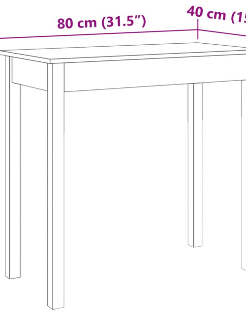 Загрузите изображение в средство просмотра галереи, Masă consolă, maro miere, 80x40x75 cm, lemn masiv de pin
