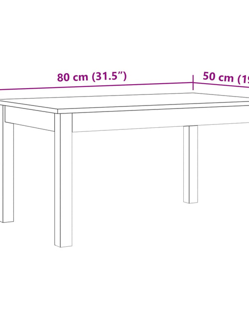 Încărcați imaginea în vizualizatorul Galerie, Măsuță de cafea, maro ceruit, 80x50x40 cm, lemn masiv de pin

