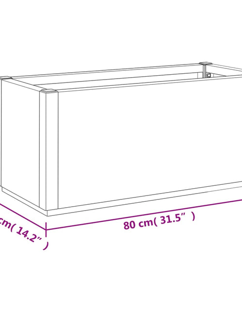 Încărcați imaginea în vizualizatorul Galerie, Jardinieră de grădină, maro deschis, 80x36x35 cm, PP

