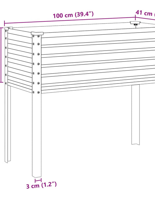 Încărcați imaginea în vizualizatorul Galerie, Jardinieră de grădină, 100x41x90 cm, oțel galvanizat
