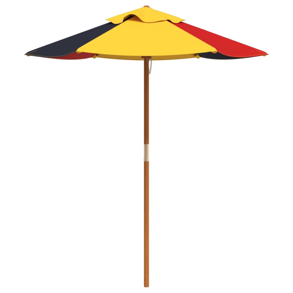 Umbrelă de grădină pentru copii cu stâlp din lemn, Ø120x140 cm