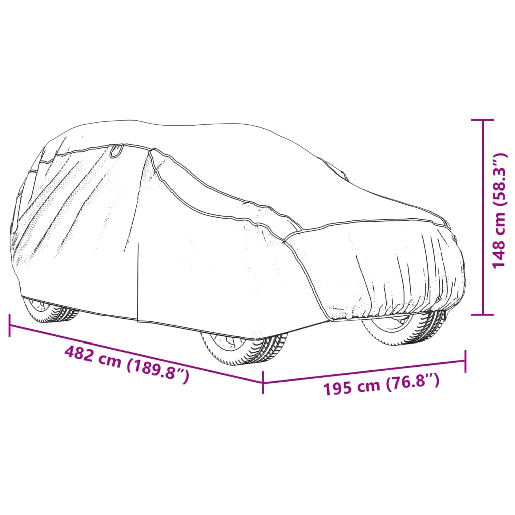 Husă auto SUV, protecție grindină, complet, gri și argintiu, L