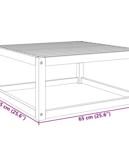 Încărcați imaginea în vizualizatorul Galerie, Masă de grădină, 65x65x29 cm, lemn masiv de acacia

