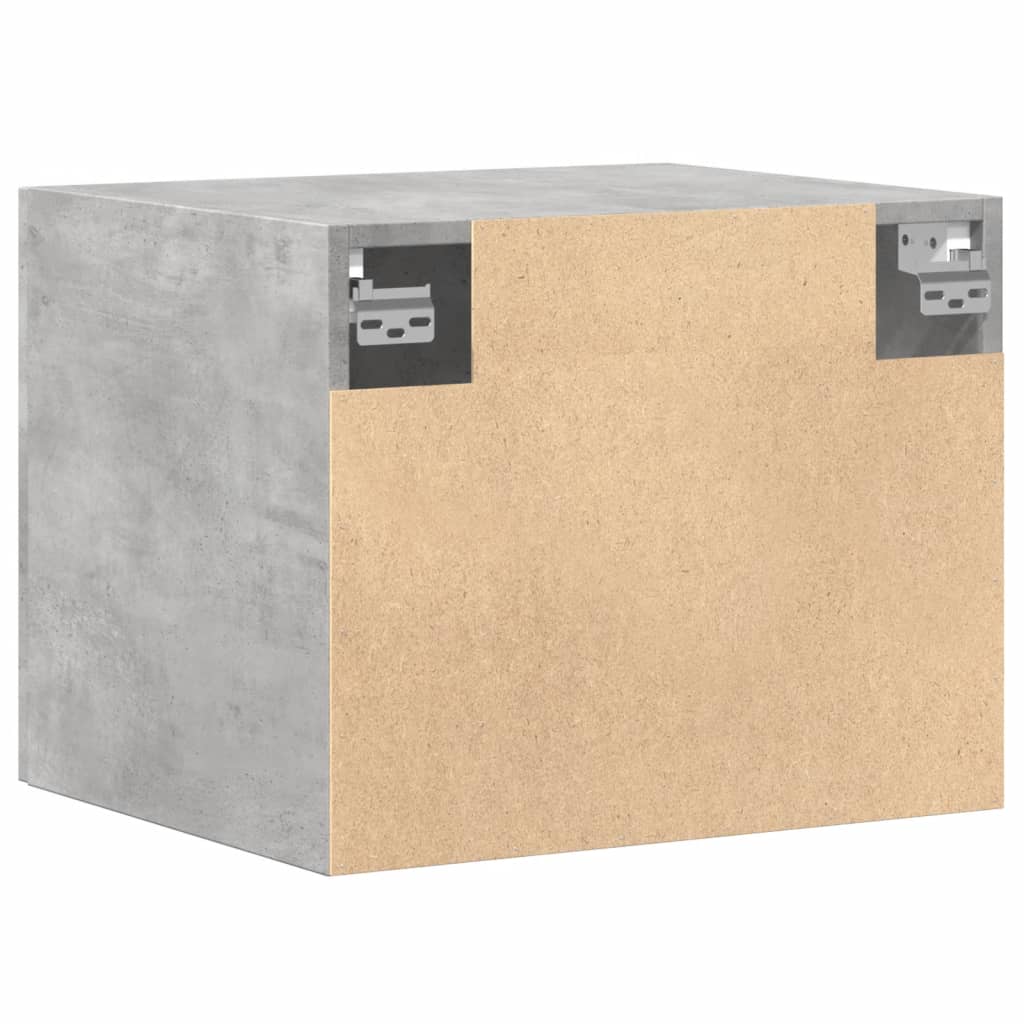 Dulap de perete, gri beton, 50x42,5x40 cm, lemn prelucrat