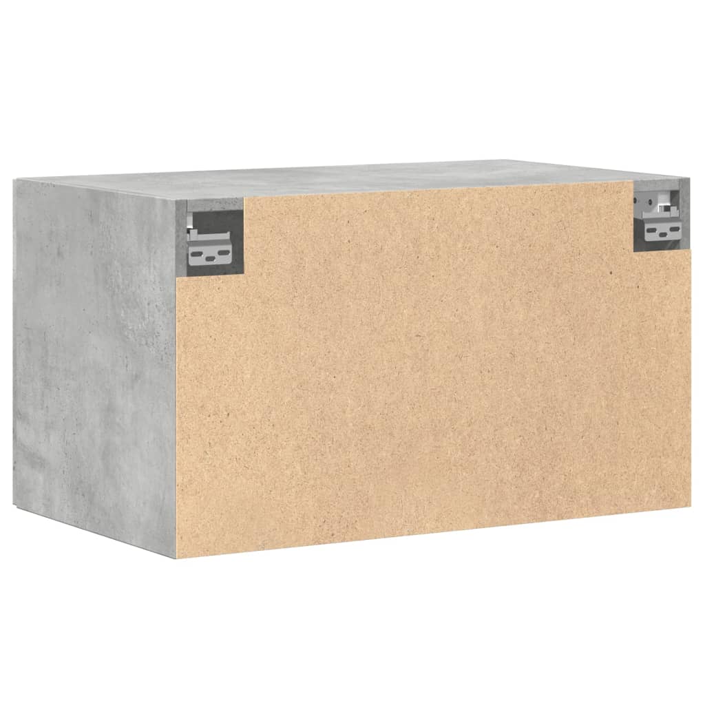 Dulap de perete, gri beton, 70x42,5x40 cm, lemn prelucrat