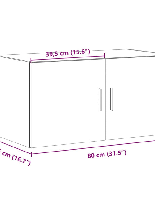 Încărcați imaginea în vizualizatorul Galerie, Dulap de perete, gri beton, 80x42,5x40 cm, lemn prelucrat
