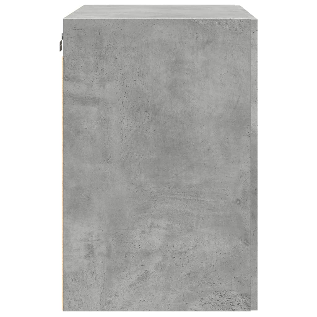 Dulap de perete, gri beton, 80x42,5x64 cm, lemn prelucrat