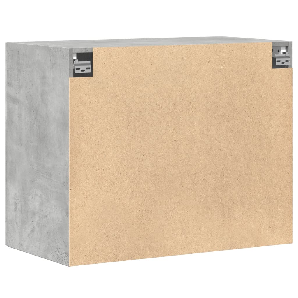 Dulap de perete, gri beton, 80x42,5x64 cm, lemn prelucrat