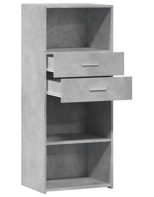 Загрузите изображение в средство просмотра галереи, Dulap înalt, gri beton, 50x42,5x124 cm, lemn prelucrat
