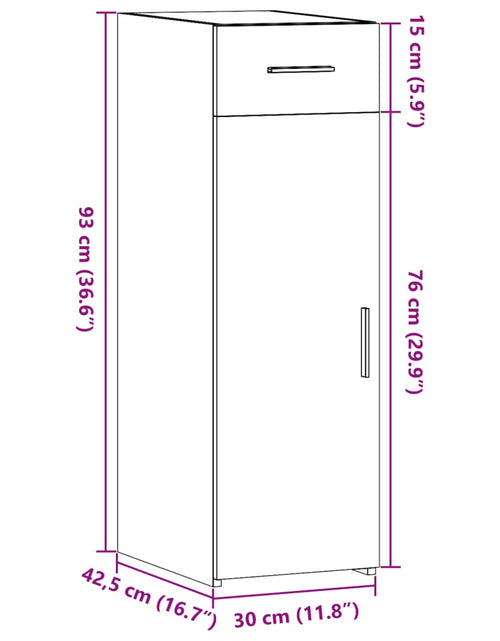 Încărcați imaginea în vizualizatorul Galerie, Dulap, stejar sonoma, 30x42,5x93 cm, lemn prelucrat
