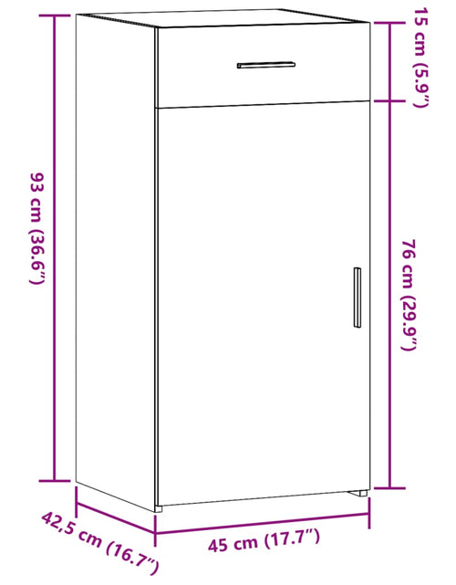 Încărcați imaginea în vizualizatorul Galerie, Dulap, stejar sonoma, 45x42,5x93 cm, lemn prelucrat
