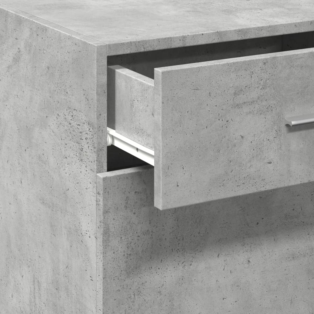 Dulap, gri beton, 45x42,5x93 cm, lemn prelucrat