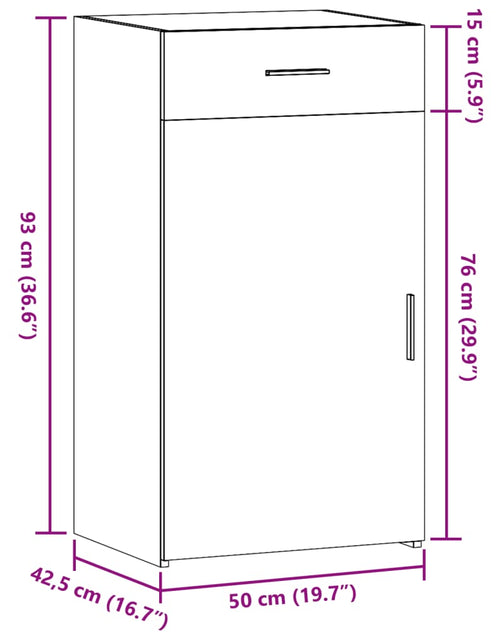 Încărcați imaginea în vizualizatorul Galerie, Dulap, stejar sonoma, 50x42,5x93 cm, lemn prelucrat
