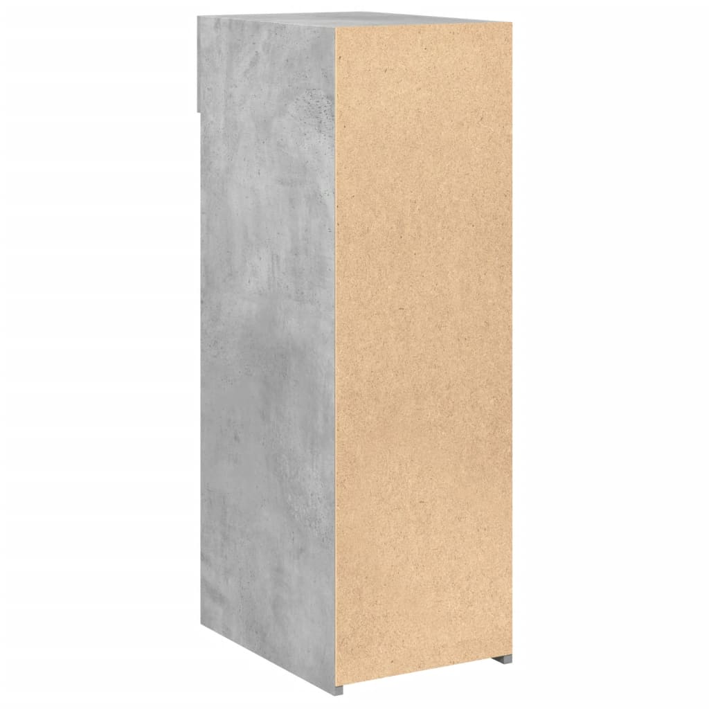 Dulap, gri beton, 30x42,5x93 cm, lemn prelucrat