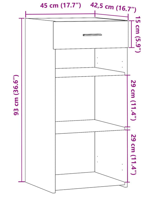 Загрузите изображение в средство просмотра галереи, Dulap, stejar maro, 45x42,5x93 cm, lemn prelucrat
