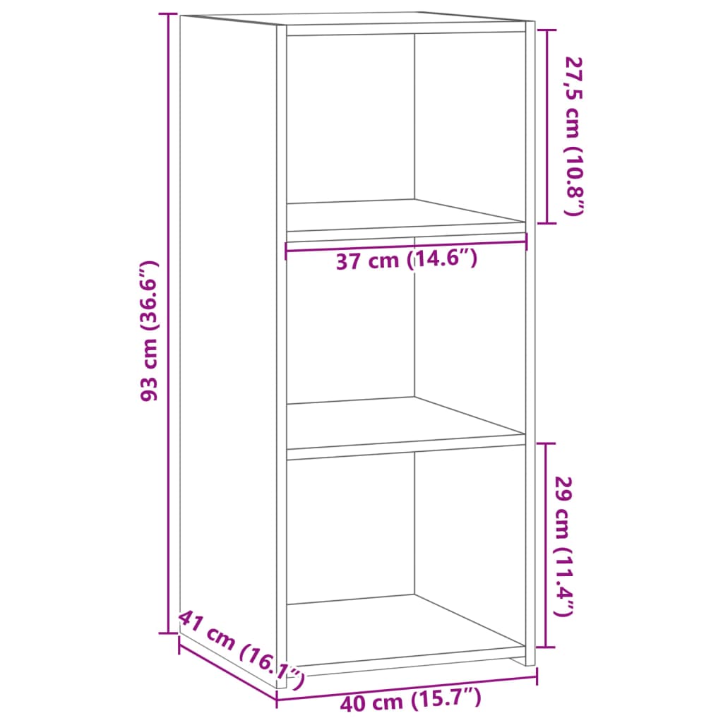 Dulap, stejar sonoma, 40x41x93 cm, lemn prelucrat