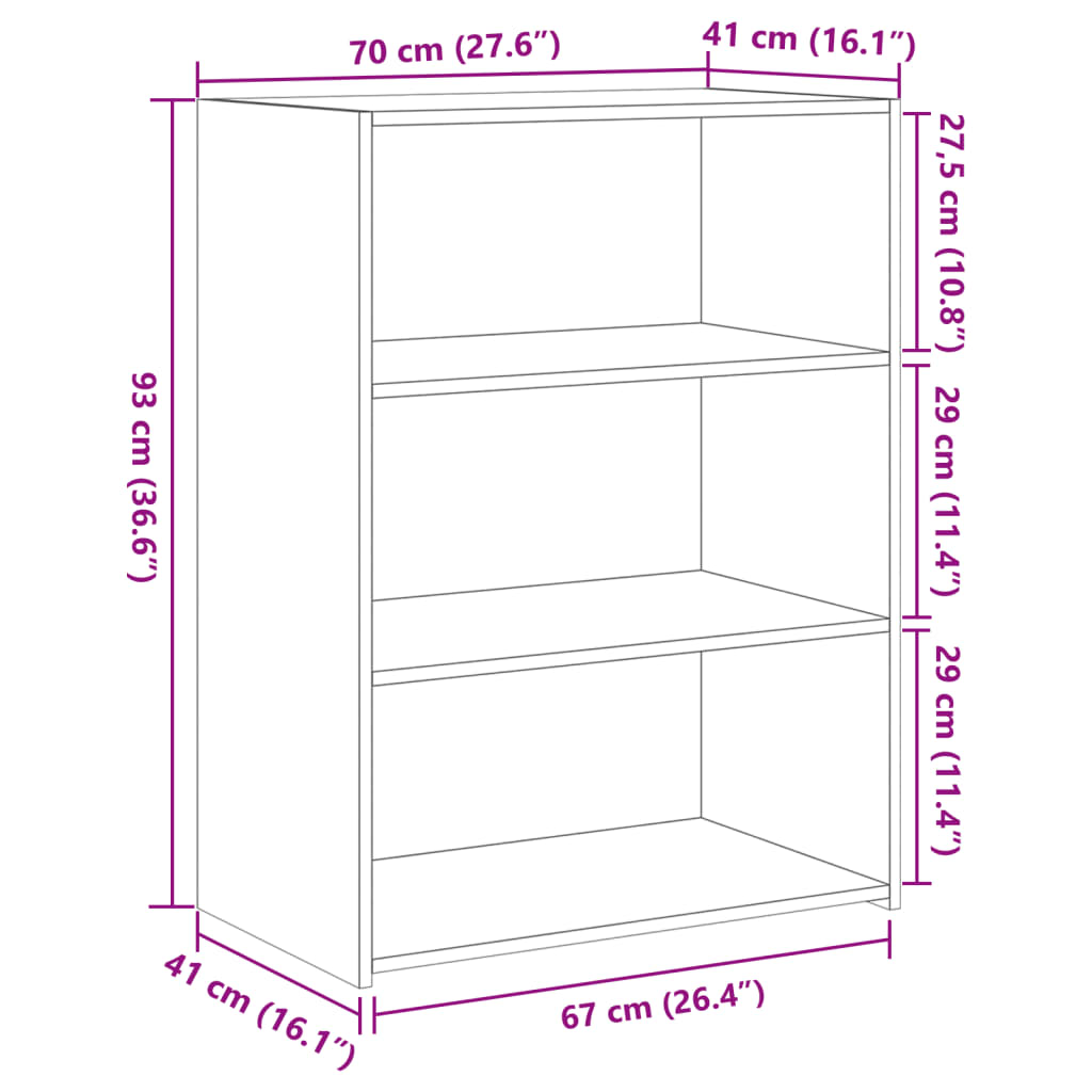 Dulap, alb, 70x41x93 cm, lemn prelucrat