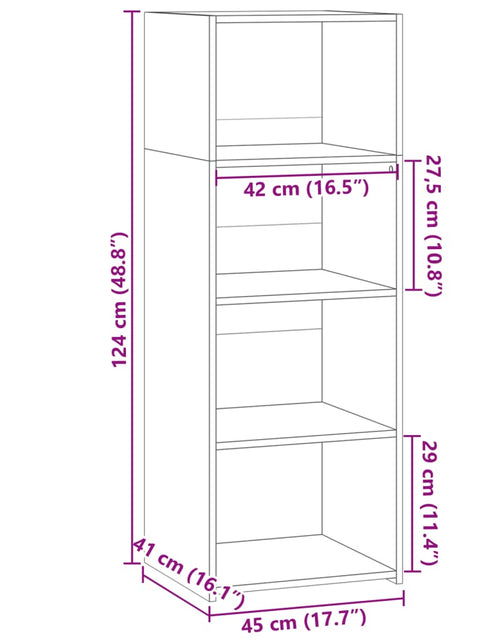 Загрузите изображение в средство просмотра галереи, Dulap înalt, stejar maro, 45x41x124 cm, lemn prelucrat

