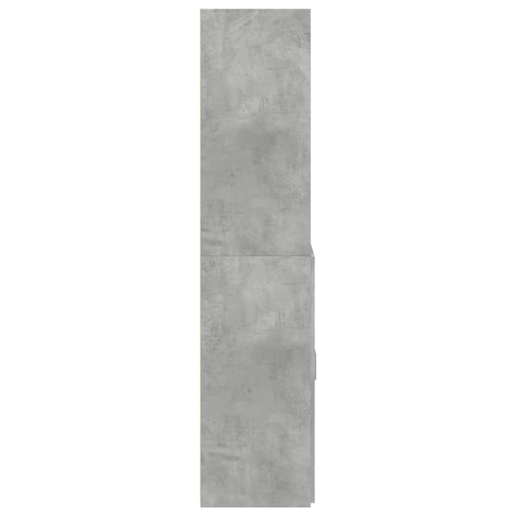 Dulap înalt, gri beton, 70x42,5x185 cm, lemn prelucrat