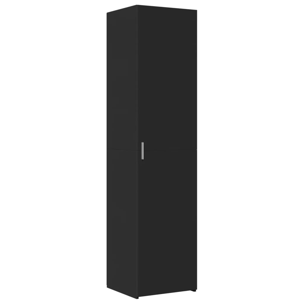Dulap înalt, negru, 45x42,5x185 cm, lemn compozit