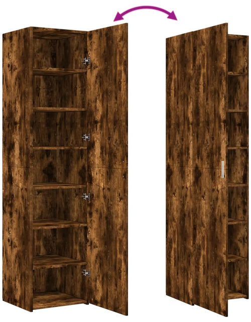 Загрузите изображение в средство просмотра галереи, Dulap înalt, stejar fumuriu, 45x42,5x185 cm, lemn compozit

