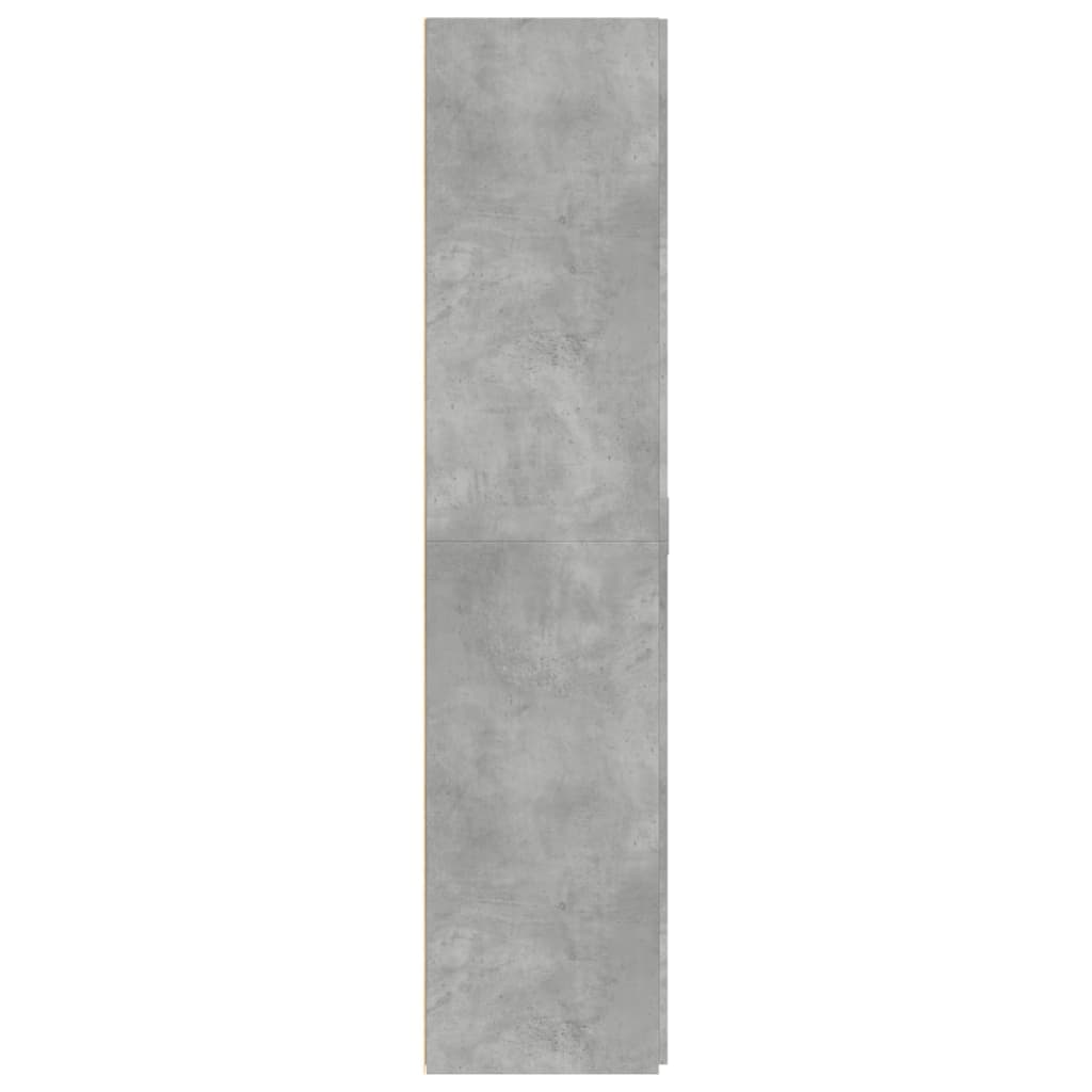 Dulap înalt, gri beton, 70x42,5x185 cm, lemn prelucrat