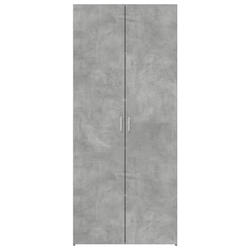 Dulap înalt, gri beton, 80x42,5x185 cm, lemn prelucrat