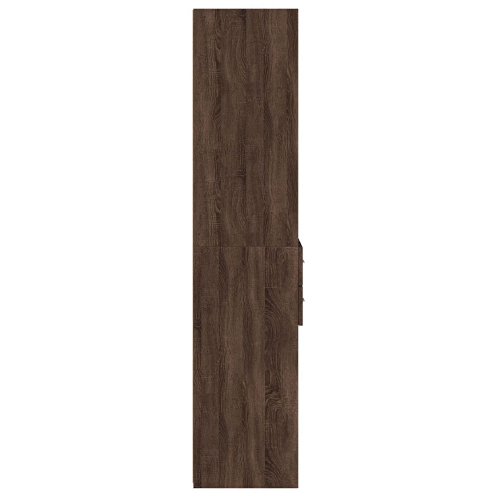 Dulap înalt, stejar maro, 40x42,5x185 cm, lemn prelucrat