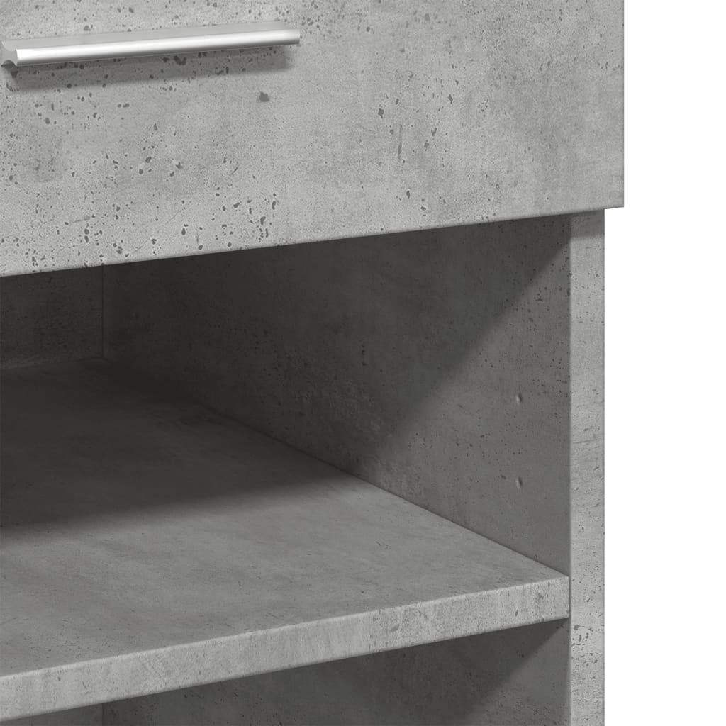 Dulap, gri beton, 80x42,5x93 cm, lemn prelucrat