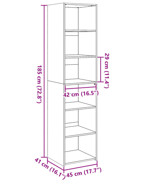Загрузите изображение в средство просмотра галереи, Dulap înalt, stejar sonoma, 45x41x185 cm, lemn prelucrat
