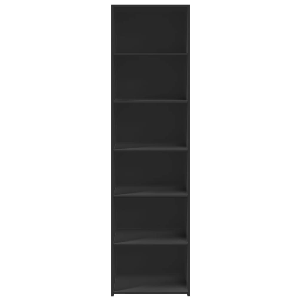 Dulap înalt, negru, 50x41x185 cm, lemn prelucrat
